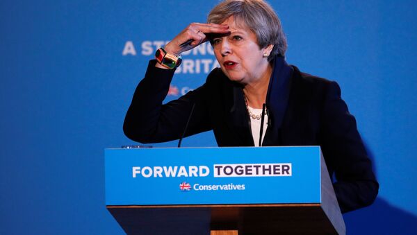 Britain's Prime Minister Theresa May's launches her election manifesto in Halifax, May 18, 2017. - Sputnik International