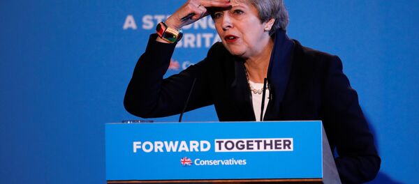 Britain's Prime Minister Theresa May's launches her election manifesto in Halifax, May 18, 2017. - Sputnik International