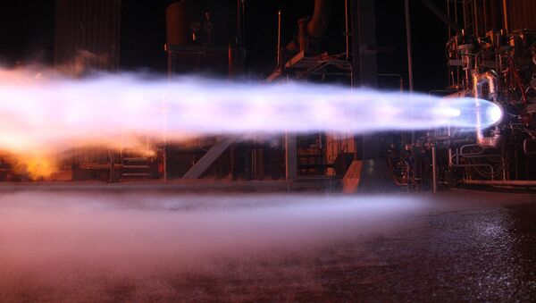 Blue Origin BE-4 engine test - Sputnik International