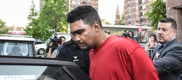 Richard Rojas is escorted from the 7th precinct by New York City Police officers after being processed in connection with the speeding vehicle that struck pedestrians on a sidewalk in Times Square in New York City, U.S. May 18, 2017 Richard Rojas is escorted from the 7th precinct by New York City Police officers after being processed in connection with the speeding vehicle that struck pedestrians on a sidewalk in Times Square in New York City, U.S. May 18, 2017 - Sputnik International