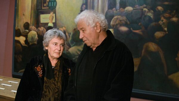 Emilia and Ilya Kabakov are giving an interview at the Garage - the Center of modern culture. File photo - Sputnik International
