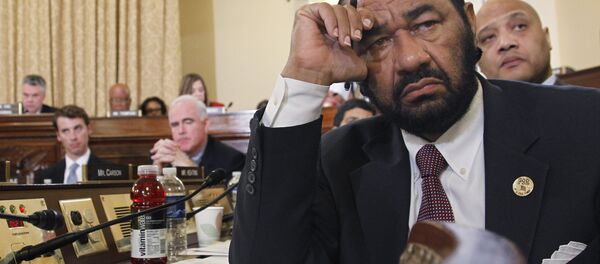 Rep. Al Green, D-Texas, listens intently to emotional testimony Rep. Al Green, D-Texas, listens intently to emotional testimony - Sputnik International