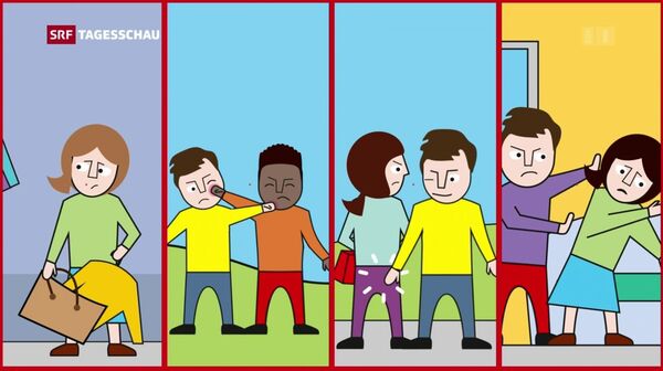 Swiss police cartoons for asylum seekers Swiss police cartoons for asylum seekers - Sputnik International