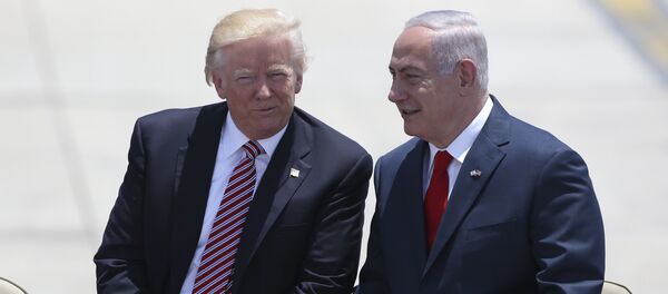 US President Donald Trump and Israeli Prime Minister Benjamin Netanyahu talk during welcome ceremony in Tel Aviv, Monday, May 22,2017 US President Donald Trump and Israeli Prime Minister Benjamin Netanyahu talk during welcome ceremony in Tel Aviv, Monday, May 22,2017 - Sputnik International