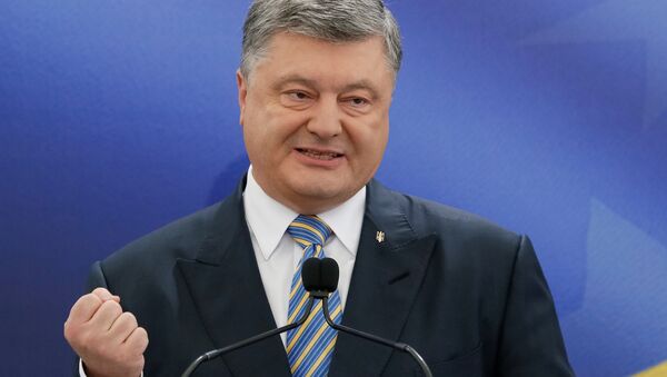 Ukrainian President Petro Poroshenko speaks during a news conference in Kiev, Ukraine May 14, 2017 - Sputnik International