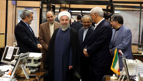 Iran's President Hassan Rouhani visits the election office in Tehran, Iran, May 19, 2017. Picture taken May 19, 2017 - Sputnik International