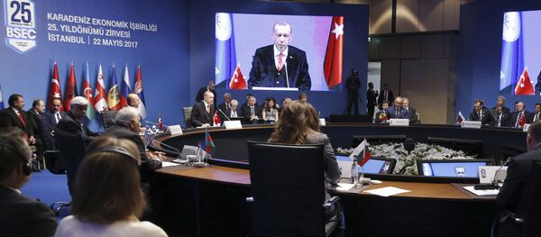 Turkey's President Recep Tayyip Erdogan speaks at the 25th Anniversary Summit of the Organization of the Black Sea Economic Cooperation (BSEC) in Istanbul, Monday, May 22, 2017 - Sputnik International
