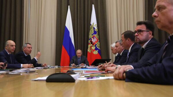 President Vladimir Putin conducts meeting on space branch development in Russia - Sputnik International