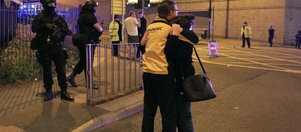 Scenes outside of the Manchester Arena after reports of an explosion during an Ariana Grande concert in Manchester, England Monday, May 22, 2017. Scenes outside of the Manchester Arena after reports of an explosion during an Ariana Grande concert in Manchester, England Monday, May 22, 2017. - Sputnik International