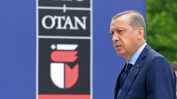 Turkey's President Recep Tayyip Erdogan arrives for sessions on the second day of the NATO Summit in Warsaw, Poland. (File) - Sputnik International