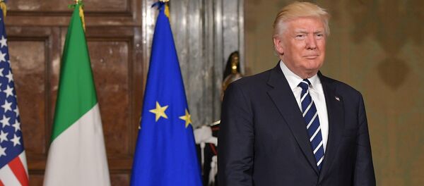 US President Donald Trump arrives for a meeting with Italy's President Sergio Mattarella at the Quirinale Presidential Palace in Rome US President Donald Trump arrives for a meeting with Italy's President Sergio Mattarella at the Quirinale Presidential Palace in Rome - Sputnik International