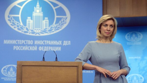 Foreign Ministry Official Spokesperson Maria Zakharova at a briefing on current foreign policy issues - Sputnik International