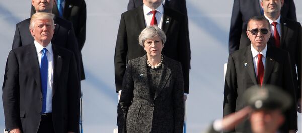 NATO country leaders attend a ceremony at the new NATO headquarters in Brussels, Belgium, May 25, 2017. - Sputnik International