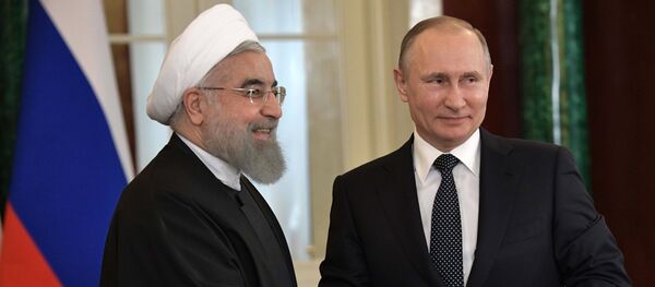 Vladimir Putin meets with Iranian President Hassan Rouhani Vladimir Putin meets with Iranian President Hassan Rouhani - Sputnik International