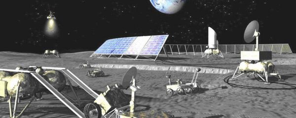 Future Russian lunar base artist concept Future Russian lunar base artist concept - Sputnik International
