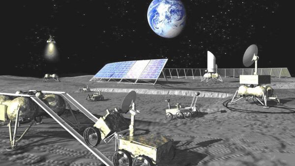 Future Russian lunar base artist concept - Sputnik International