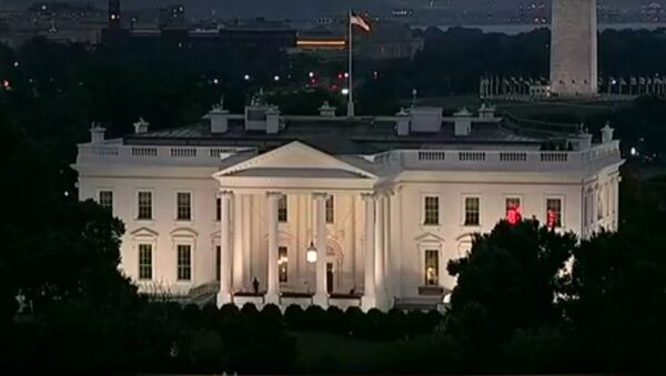 Strange red lights flash from within the white house - Sputnik International