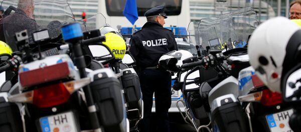 Hamburg Police motorcycles are seen during an exercise on safely transporting official guests prior to G20 in Hamburg, May 10, 2017 Hamburg Police motorcycles are seen during an exercise on safely transporting official guests prior to G20 in Hamburg, May 10, 2017 - Sputnik International