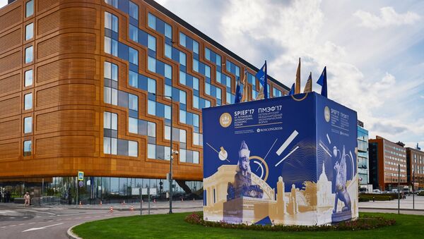 The Expoforum pavilions and hotels prior to the 2017 St. Petersburg International Economic Forum (SPIEF) - Sputnik International