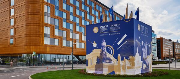 The Expoforum pavilions and hotels prior to the 2017 St. Petersburg International Economic Forum (SPIEF) - Sputnik International