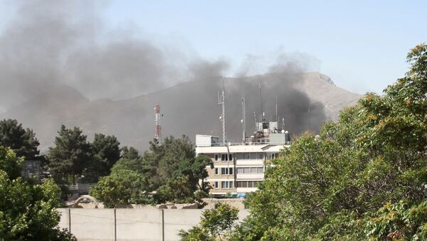 (File) Smoke rises from the site of a blast in Kabul, Afghanistan May 31, 2017. - Sputnik International