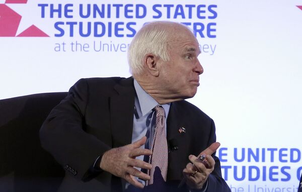 U.S. Sen. John McCain after delivering a speech at the invitation of the United States Studies Centre in Sydney, Tuesday, May 30, 2017 - Sputnik International