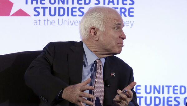 U.S. Sen. John McCain after delivering a speech at the invitation of the United States Studies Centre in Sydney, Tuesday, May 30, 2017 - Sputnik International