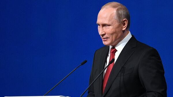 President Vladimir Putin speaks at the plenary meeting at the ExpoForum exhibition center as part at the of the 2017 St. Petersburg International Economic Forum - Sputnik International