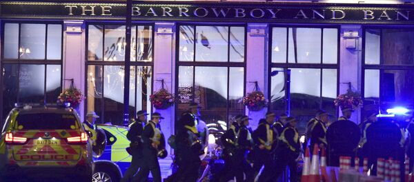 Police Officers walking on Borough High Street as police are dealing with an incident on London Bridge in London, Saturday, June 3, 2017. Police Officers walking on Borough High Street as police are dealing with an incident on London Bridge in London, Saturday, June 3, 2017. - Sputnik International