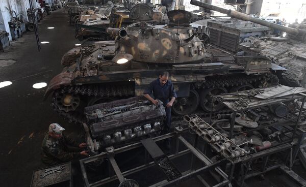 Help From the Home Front: A Damascus Factory Where Tanks Get a New Lease on Life - Sputnik International
