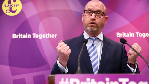 Paul Nuttall, the leader of Britain's United Kingdom Independence Party (UKIP) attends a policy launch in London, May 8, 2017 - Sputnik International