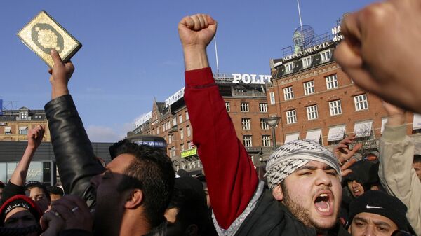  A Muslim protest in Copenhagen, Denmark - Sputnik International
