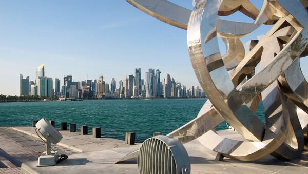 Buildings are seen from across the water in Doha, Qatar June 5, 2017 - Sputnik International