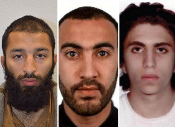 Italian national Youssef Zaghba, 22, identified by Italian and British law enforcement bodies as the third man shot dead by police officers during the attack on London Bridge and Borough Market is seen on right with the other two men named, Khuram Shazad Butt on left and Rachid Redouane, in an undated image handed out by the Metropolitan Police, June 6, 2017, Italian national Youssef Zaghba, 22, identified by Italian and British law enforcement bodies as the third man shot dead by police officers during the attack on London Bridge and Borough Market is seen on right with the other two men named, Khuram Shazad Butt on left and Rachid Redouane, in an undated image handed out by the Metropolitan Police, June 6, 2017, - Sputnik International