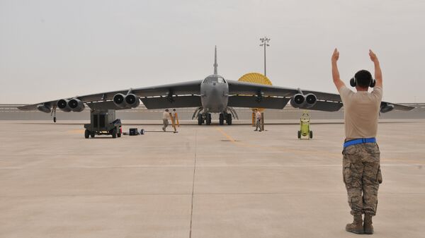 U.S. Air Force B-52 Stratofortress bomber arrives at Al Udeid Air Base, Qatar (File) - Sputnik International