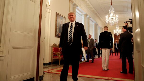 U.S. President Donald Trump arrives at the Infrastructure Summit with Governors and Mayors at the White House in Washington, U.S., June 8, 2017 - Sputnik International