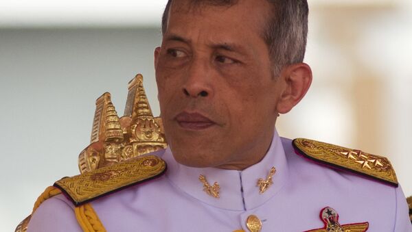 Thailand's King Vajiralongkorn Bodindradebayavarangkun addresses the audience at the royal plowing ceremony in Bangkok, Thailand, Friday, May 12, 2017. - Sputnik International
