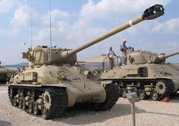 Sherman M-51 (Isherman) in Yad la-Shiryon Museum, Israel Sherman M-51 (Isherman) in Yad la-Shiryon Museum, Israel - Sputnik International