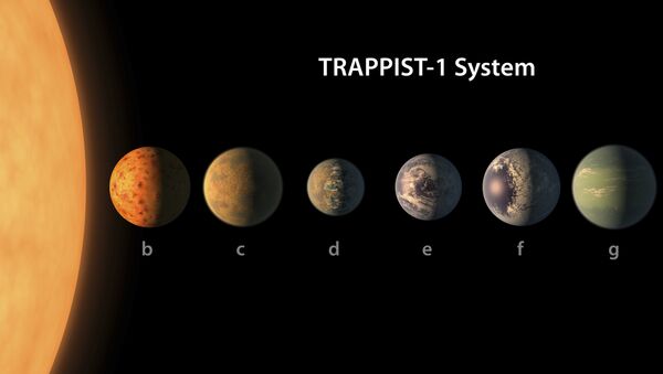 Artist's conception of the TRAPPIST-1 planetary system. (File) - Sputnik International