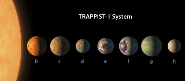 Artist's conception of the TRAPPIST-1 planetary system. (File) Artist's conception of the TRAPPIST-1 planetary system. (File) - Sputnik International