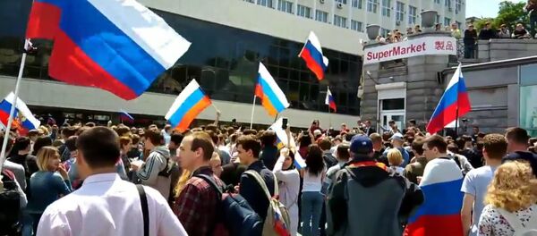 An unauthorized rally organized by supporters of Russian opposition figure Alexey Navalny - Sputnik International