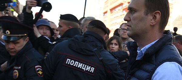 Alexei Navalny at the rally on Academician Sakharov Prospekt in Moscow (File) Alexei Navalny at the rally on Academician Sakharov Prospekt in Moscow (File) - Sputnik International