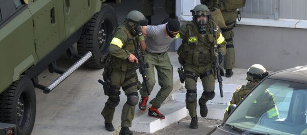 Belarusian KGB task force take part in anti-terrorist drill Belarusian KGB task force take part in anti-terrorist drill - Sputnik International