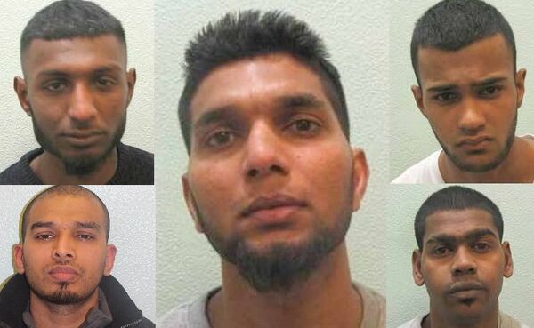 (L-R) Visuparathan Dayaparan, Neal Croos (victim), Sivakaran Ockersz, Sugan Selvarajan, Prashad Sothalingham (L-R) Visuparathan Dayaparan, Neal Croos (victim), Sivakaran Ockersz, Sugan Selvarajan, Prashad Sothalingham - Sputnik International