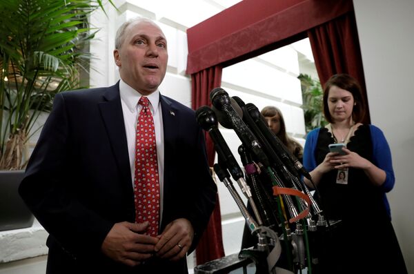 House Majority Whip Steve Scalise (R-LA) speaks to reporters at the U.S. Capitol, hours before an expected vote to repeal Obamacare in Washington, D.C., U.S. on May 4, 2017 House Majority Whip Steve Scalise (R-LA) speaks to reporters at the U.S. Capitol, hours before an expected vote to repeal Obamacare in Washington, D.C., U.S. on May 4, 2017 - Sputnik International