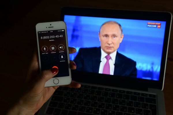 Broadcast of Direct Line with Vladimir Putin Broadcast of Direct Line with Vladimir Putin - Sputnik International