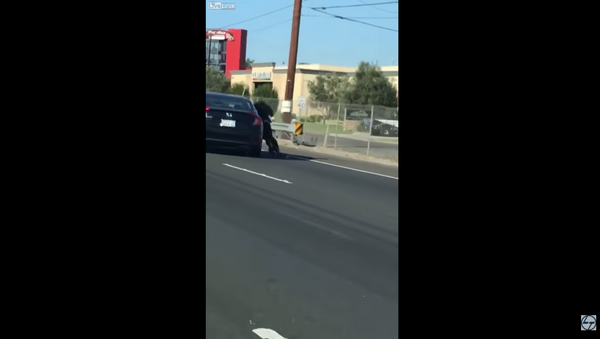 Woman Dangles From Car in Cali - Sputnik International