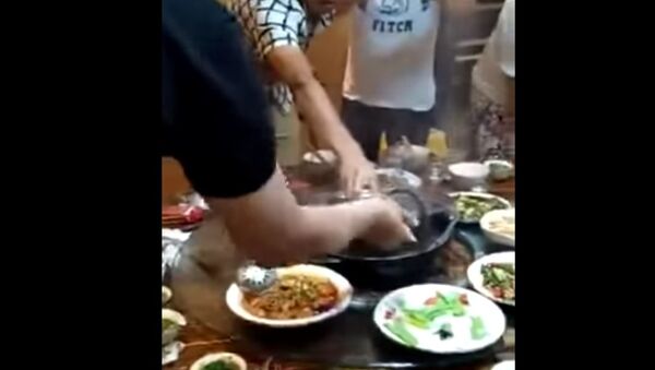 Live eels served in hot pot restaurant - Sputnik International