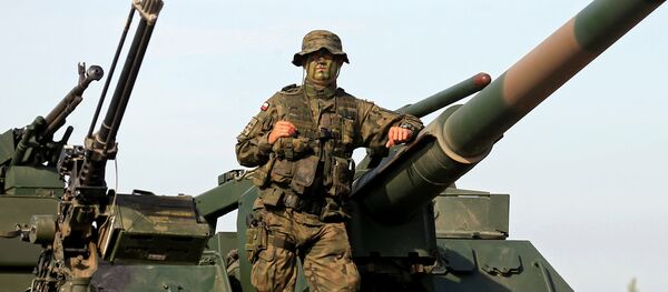 A Polish Army soldier attends the 2017 Iron Wolf exercise in Stasenai, Lithuania, June 20, 2017 A Polish Army soldier attends the 2017 Iron Wolf exercise in Stasenai, Lithuania, June 20, 2017 - Sputnik International