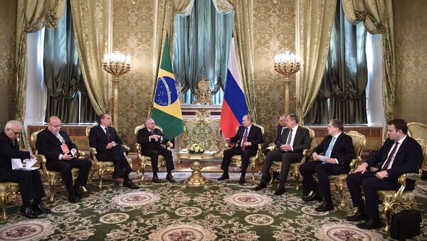 President Vladimir Putin holds official meeting with Brazilian President Michel Temer - Sputnik International